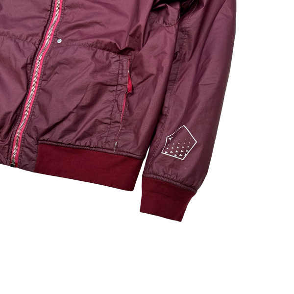 Stone Island 2018 Burgundy Shadow Project Poly Hide 2L Bomber Jacket - Large
