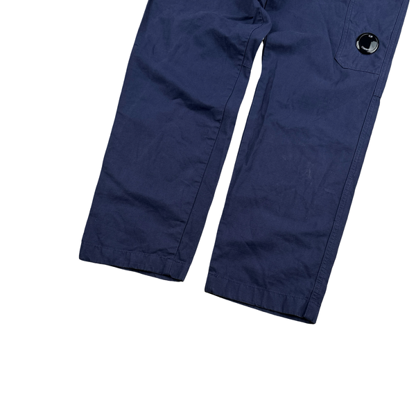 CP Company Navy Regular Fit Lens View Cargo Trousers - 32"