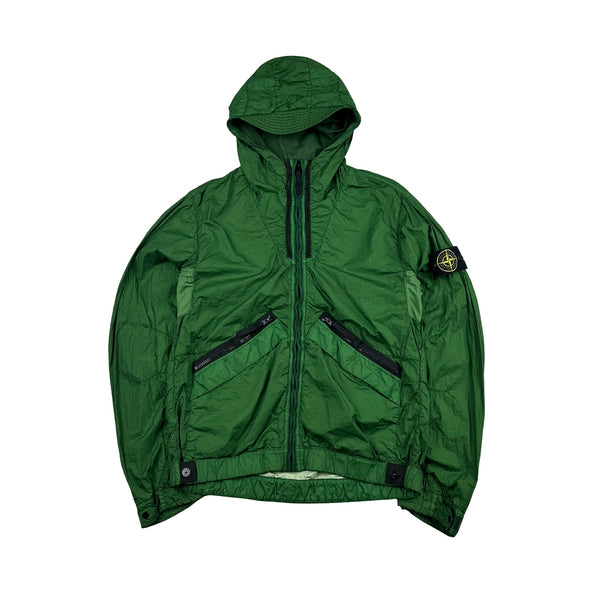 Stone Island 2012 Forest Green Membrana TC Hooded Jacket - Medium