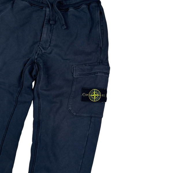 Stone Island Navy Cotton Jogging Bottoms - Small