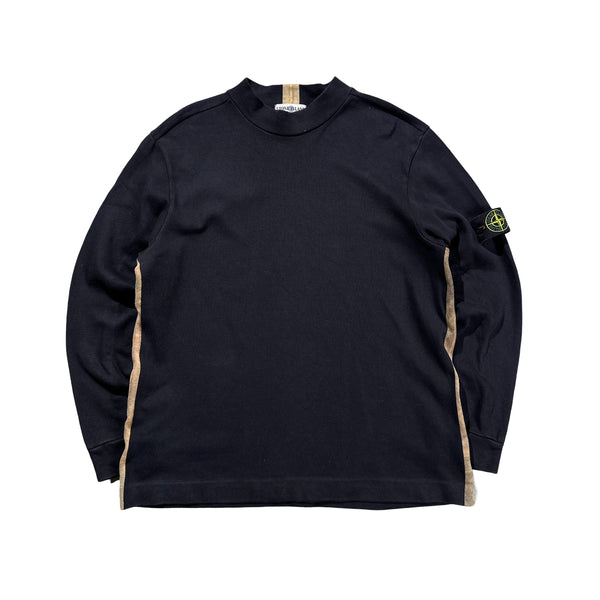 Stone Island 2002 Vintage Rubber Piping Crewneck - XL