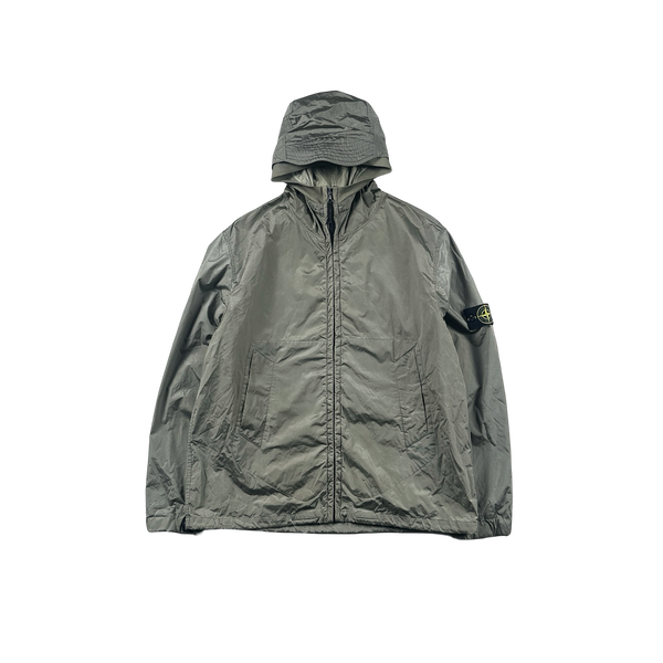 Stone Island Grey 2007 Nylon Metal Hooded Jacket - XXL