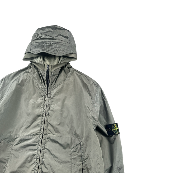 Stone Island Grey 2007 Nylon Metal Hooded Jacket - XXL