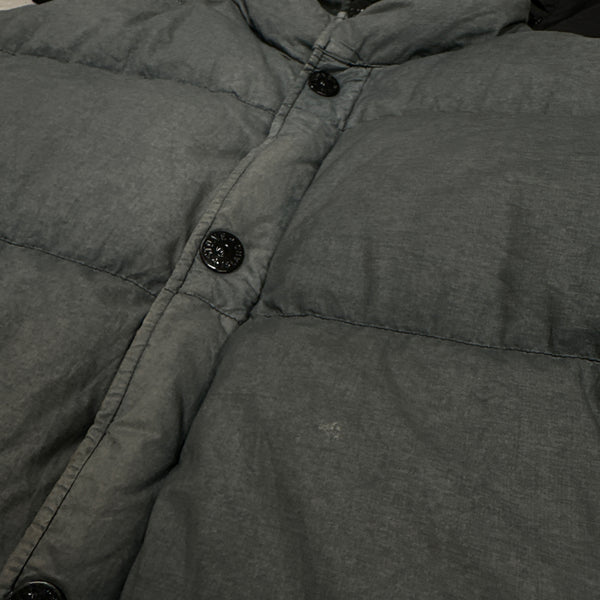 Stone Island 2017 Grey Resin Poplin Down TC Puffer - Medium
