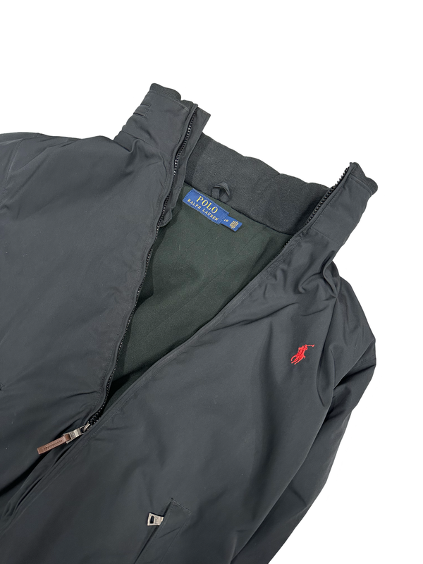 Ralph Lauren Black Insulated Fleece Lined Bomber Jacket -Large