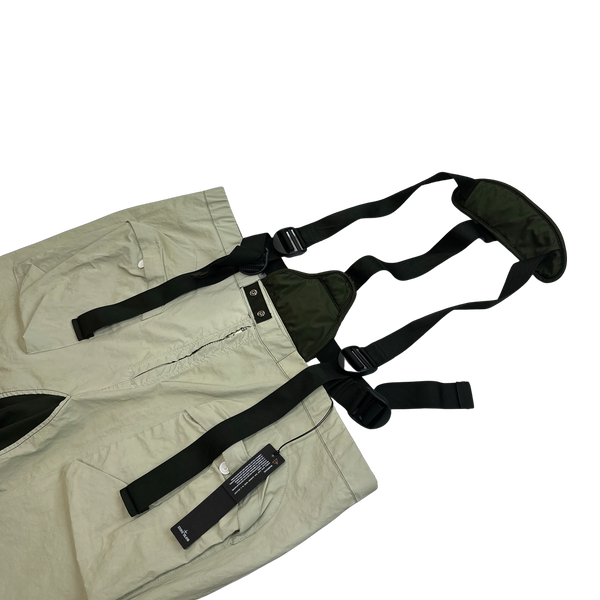 Stone Island 2018 Green Reflective Back Badge Overalls - XXL