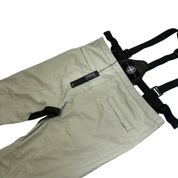 Stone Island 2018 Green Reflective Back Badge Overalls - XXL