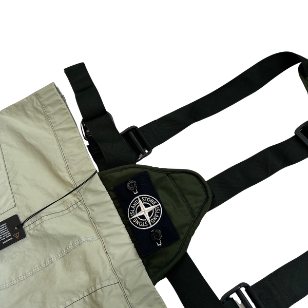 Stone Island 2018 Green Reflective Back Badge Overalls - XXL