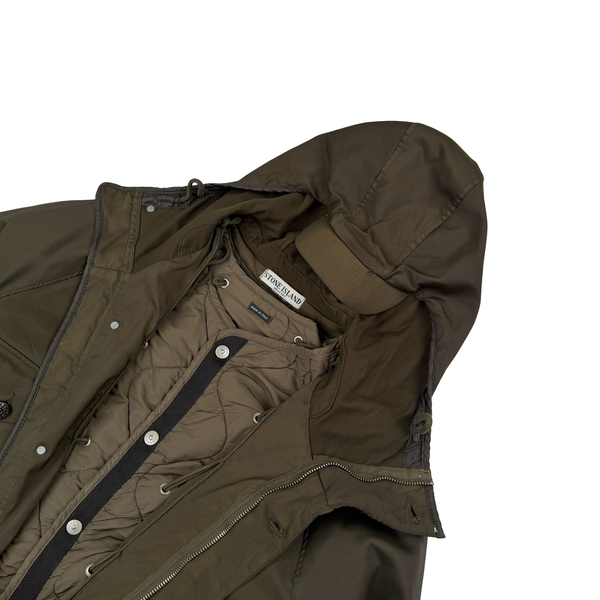 Stone Island 2006 Vintage Dutch Rope Lined Peaked Hood Multi Pocket Jacket - Medium
