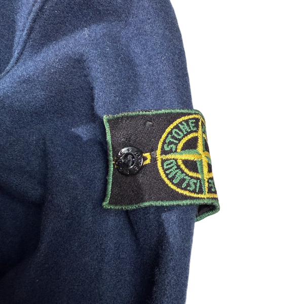 Stone Island 1995 Navy Vintage Wool Overshirt - XXL