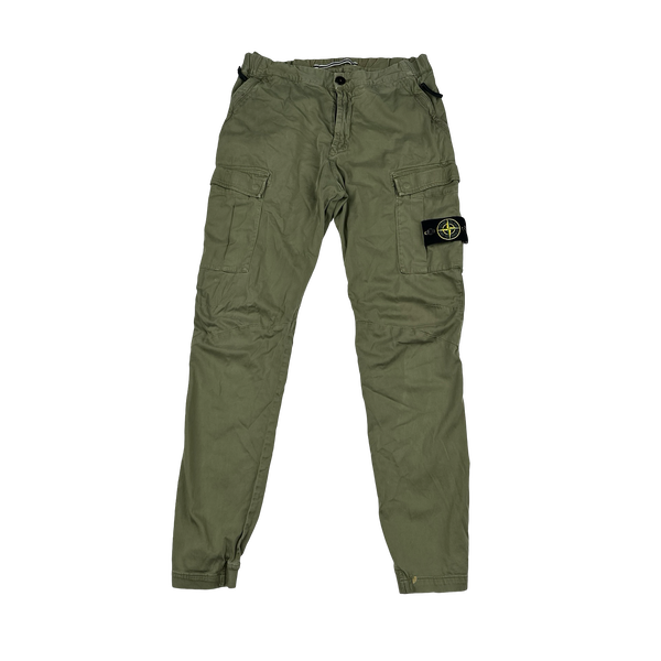 Stone Island 2017 RE T Khaki Cargo Trousers - Small