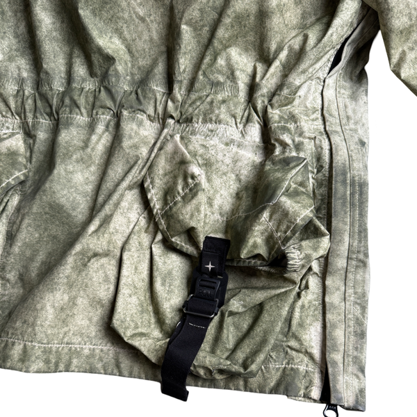 Stone Island 2020 Membrana+Oxford 3L Green Dust Colour Smock Jacket - Medium