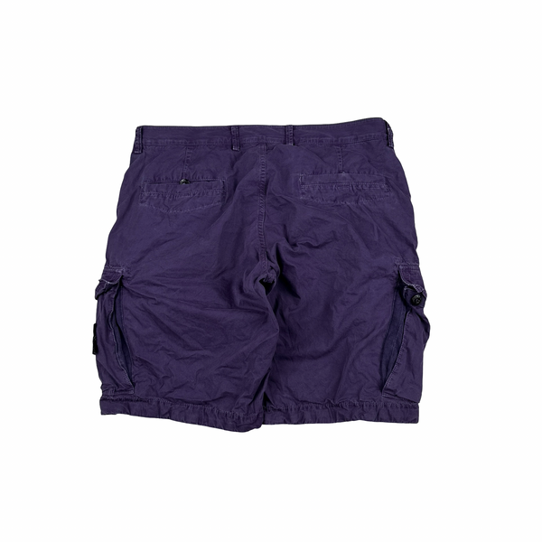 Stone Island 2015 Purple Cotton Cargo Shorts - 34"