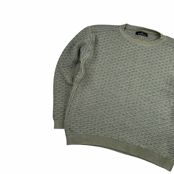 Stone Island 2015 Shadow Project Green Crewneck Knitted Jumper - Large