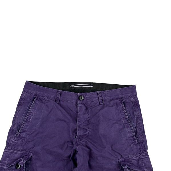 Stone Island 2015 Purple Cotton Cargo Shorts - 34"