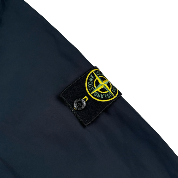 Stone Island Navy Micro Reps Hooded Water Repellent Jacket - Medium