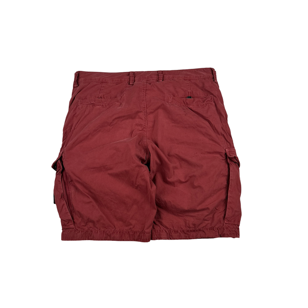 Stone Island 2016 Red Cotton Cargo Shorts - 34"