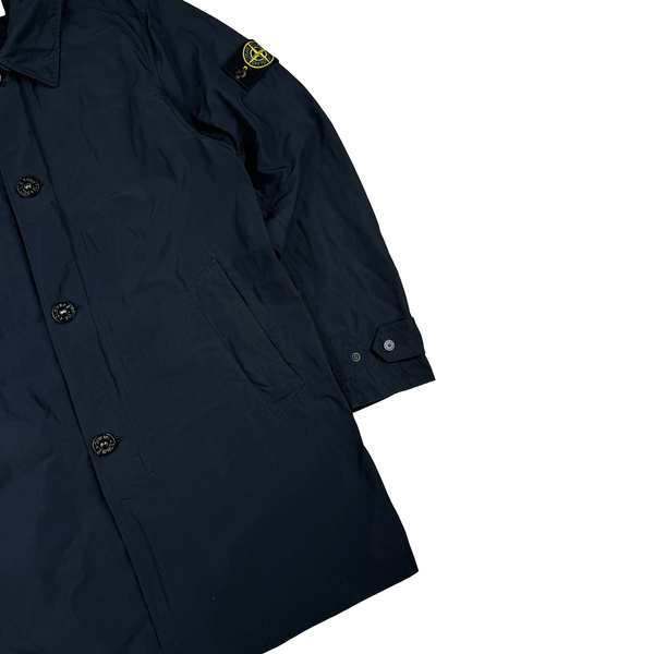 Stone Island Navy Micro Reps Hooded Water Repellent Jacket - Medium