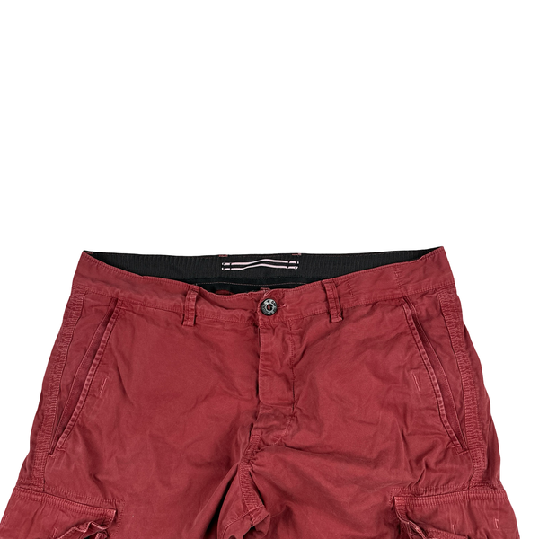 Stone Island 2016 Red Cotton Cargo Shorts - 34"