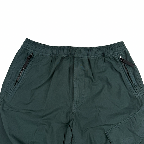 Stone Island 2025 Dark Green Loose Fit Cotton Trousers- 34" Large - 36" XL