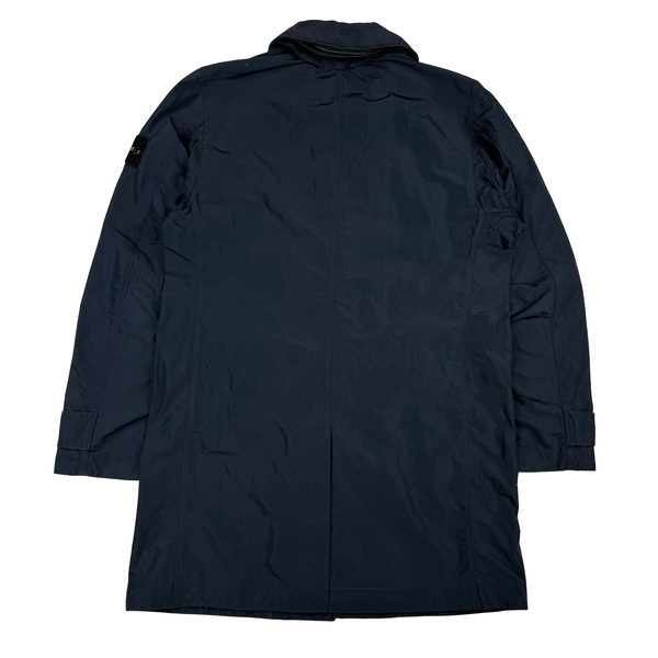 Stone Island Navy Micro Reps Hooded Water Repellent Jacket - Medium