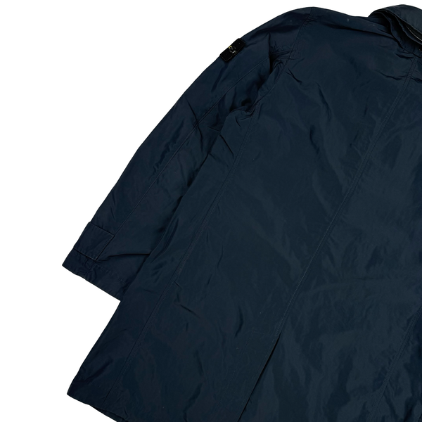 Stone Island Navy Micro Reps Hooded Water Repellent Jacket - Medium