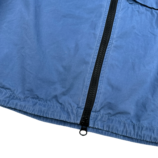Stone Island 2020 Blue Zipped Cotton Overshirt - Medium