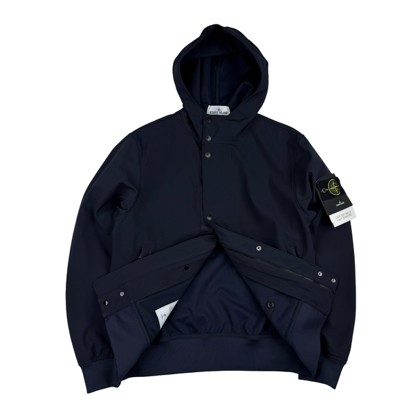 Stone Island 2026 Navy Light Soft Shell-R Zipped Jacket - Small