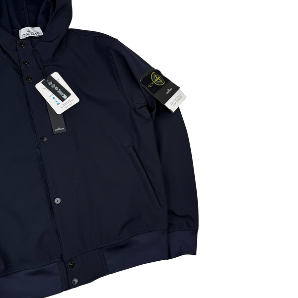 Stone Island 2026 Navy Light Soft Shell-R Zipped Jacket - Small