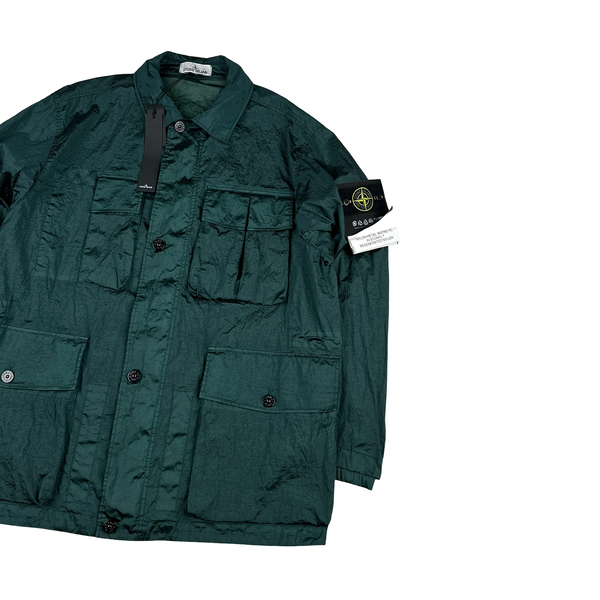 Stone Island 2023 Sage Green Nylon Metal Watro TC Econyl Nylon Overshirt Jacket - XL