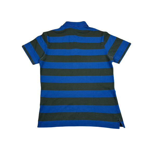 Stone Island 2012 Blue/Green Stripped Cotton Polo Shirt - Medium
