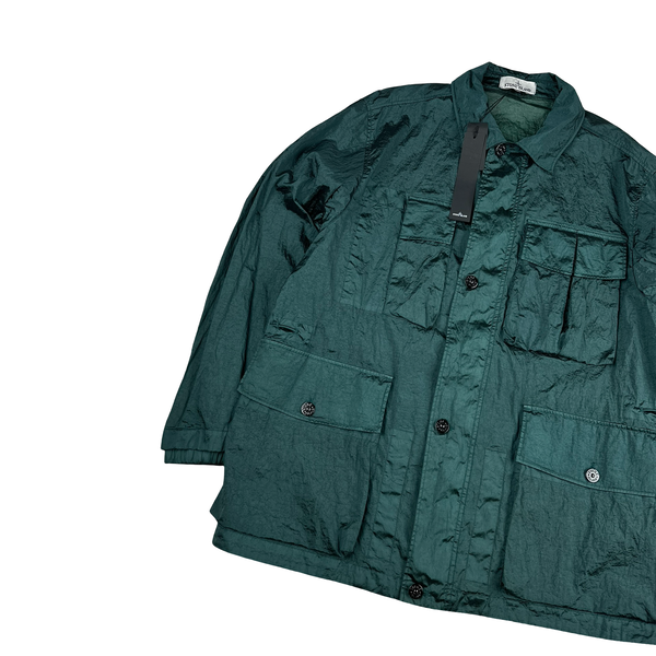 Stone Island 2023 Sage Green Nylon Metal Watro TC Econyl Nylon Overshirt Jacket - XL
