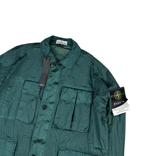 Stone Island 2023 Sage Green Nylon Metal Watro TC Econyl Nylon Overshirt Jacket - XL