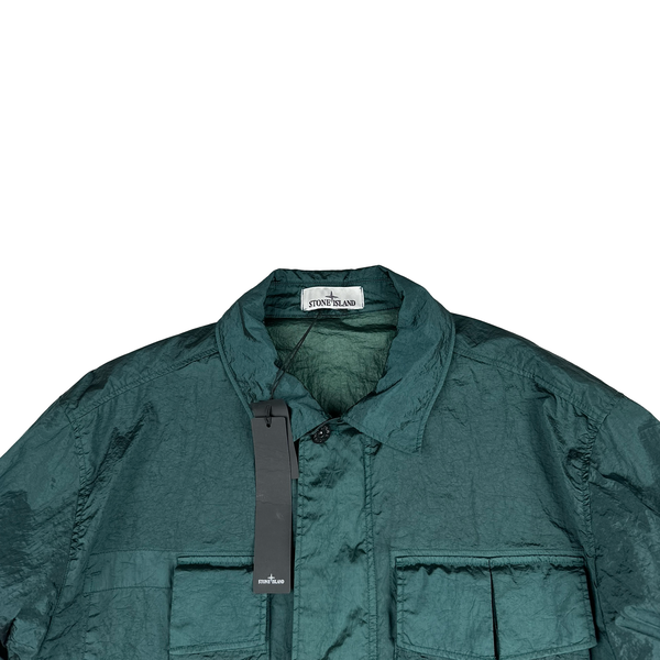 Stone Island 2023 Sage Green Nylon Metal Watro TC Econyl Nylon Overshirt Jacket - XL