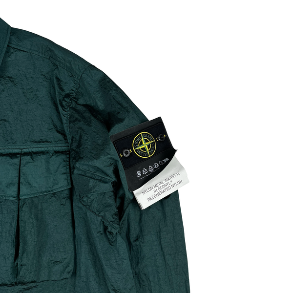 Stone Island 2023 Sage Green Nylon Metal Watro TC Econyl Nylon Overshirt Jacket - XL