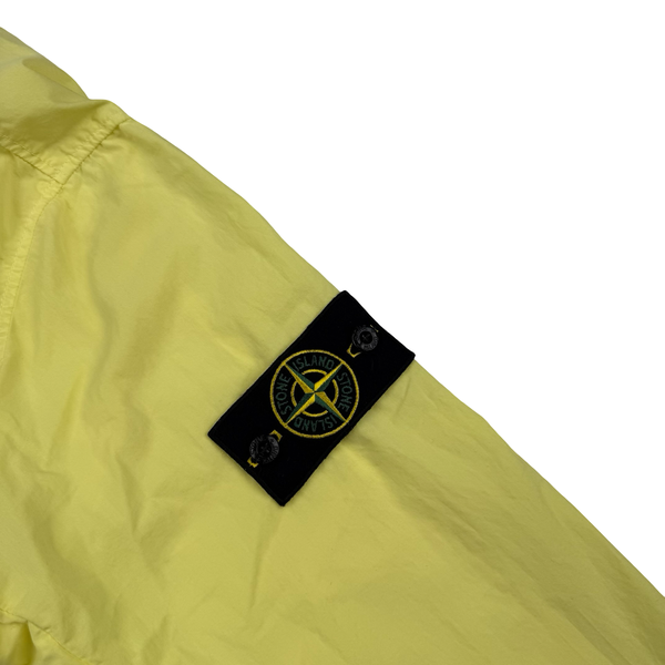 Stone Island 2020 Yellow Lightweight Cotton Blend Hooded Jacket Overshirt - Medium