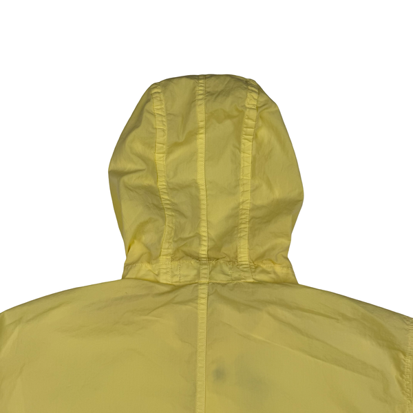 Stone Island 2020 Yellow Lightweight Cotton Blend Hooded Jacket Overshirt - Medium