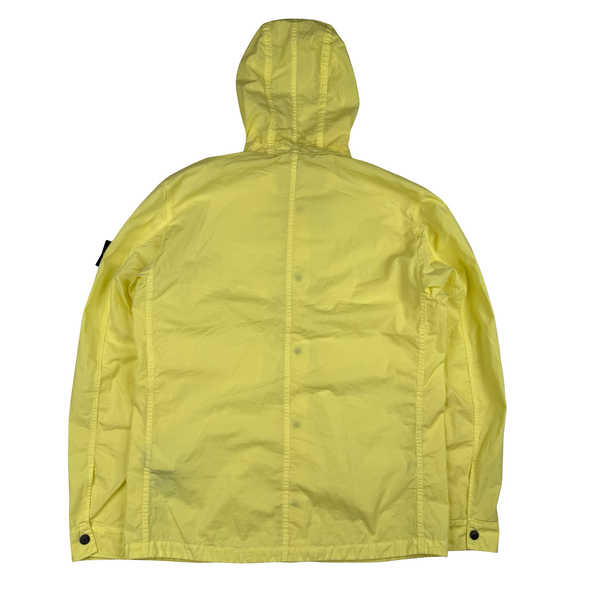 Stone Island 2020 Yellow Lightweight Cotton Blend Hooded Jacket Overshirt - Medium