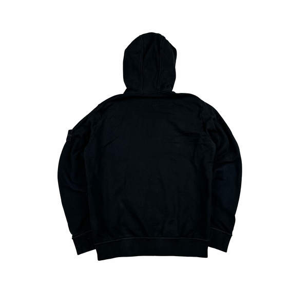 Stone Island 2017 Black Cotton Zipped Hoodie - Large