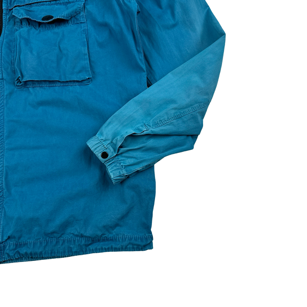 Stone Island 2020 Blue Zipped Chest Pocket Overshirt - Medium