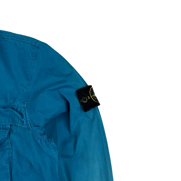 Stone Island 2020 Blue Zipped Chest Pocket Overshirt - Medium