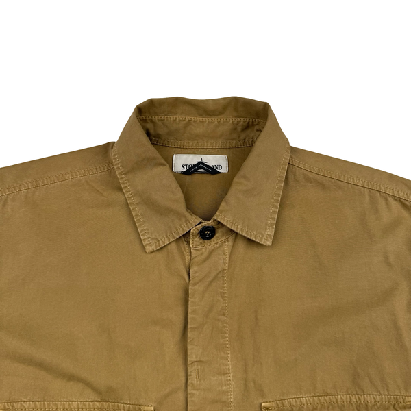 Stone Island 2023 Tan Cotton Overshirt - XL