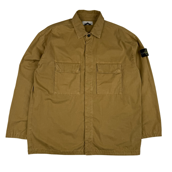 Stone Island 2023 Tan Cotton Overshirt - XL