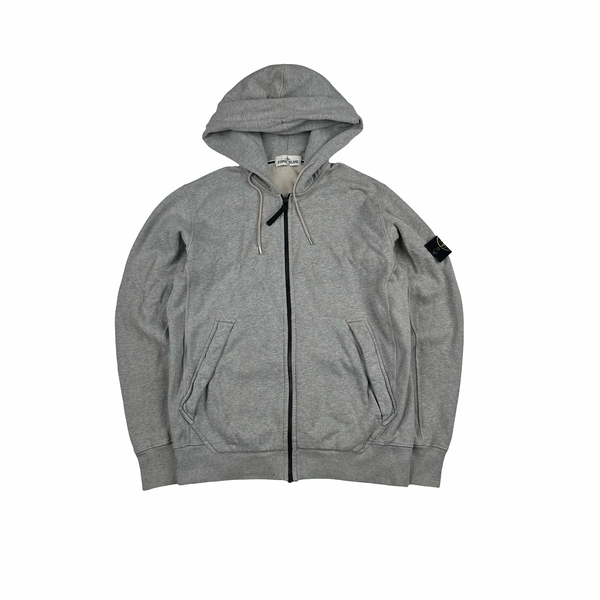 Stone Island 2013 Grey Zip Up Hoodie - Large