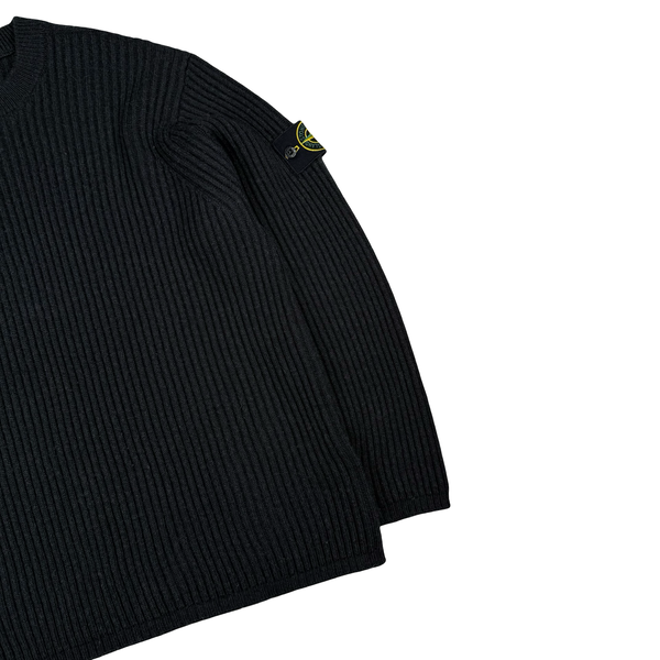 Stone Island 2021 Charcoal  Ribbed Wool Crewneck - XL