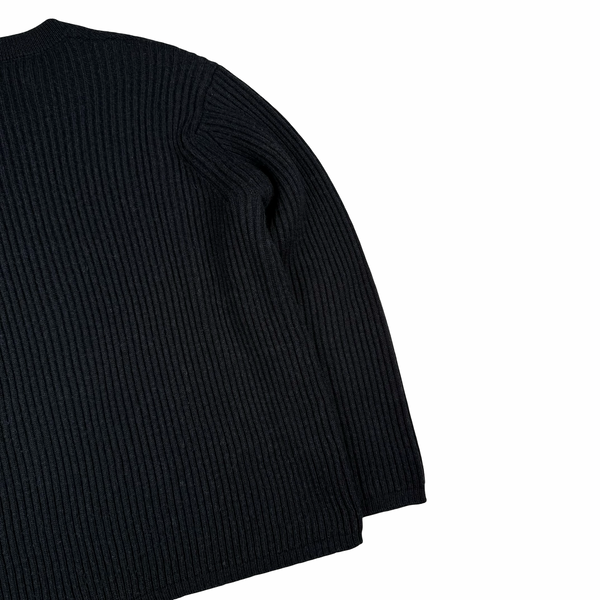 Stone Island 2021 Charcoal  Ribbed Wool Crewneck - XL