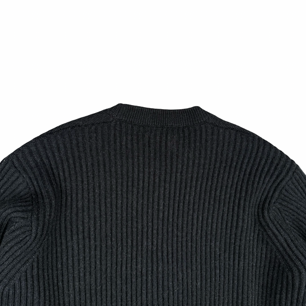 Stone Island 2021 Charcoal  Ribbed Wool Crewneck - XL