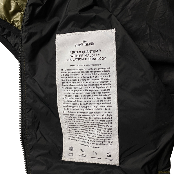 Stone Island 2017 Khaki Pertex Quantum Primaloft Vest - Large