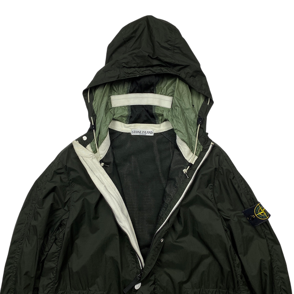 Stone Island 2011 Membrana TC Nylon Green Fish Tail Parka - Medium