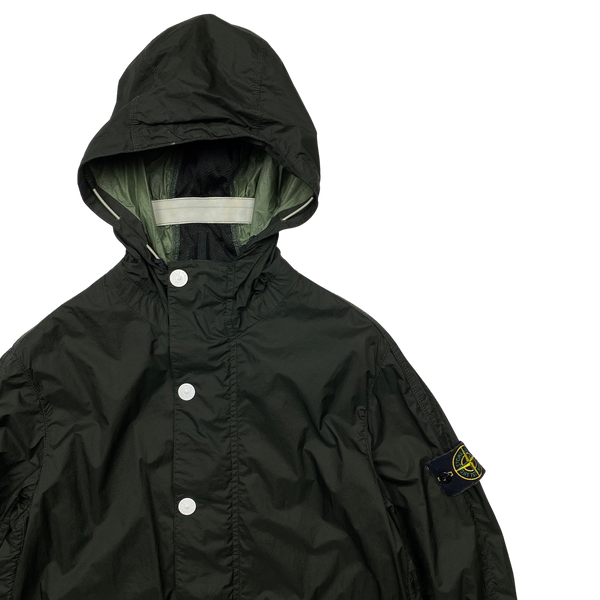 Stone Island 2011 Membrana TC Nylon Green Fish Tail Parka - Medium